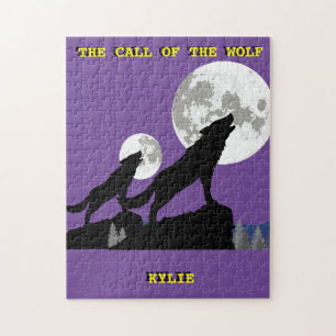 "THE CALL OF THE WOLF" PERSONALIZED JIGSAW PUZZLE