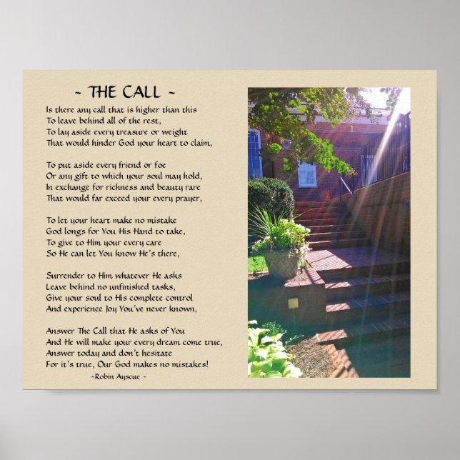 THE CALL POEM POSTER (Front)