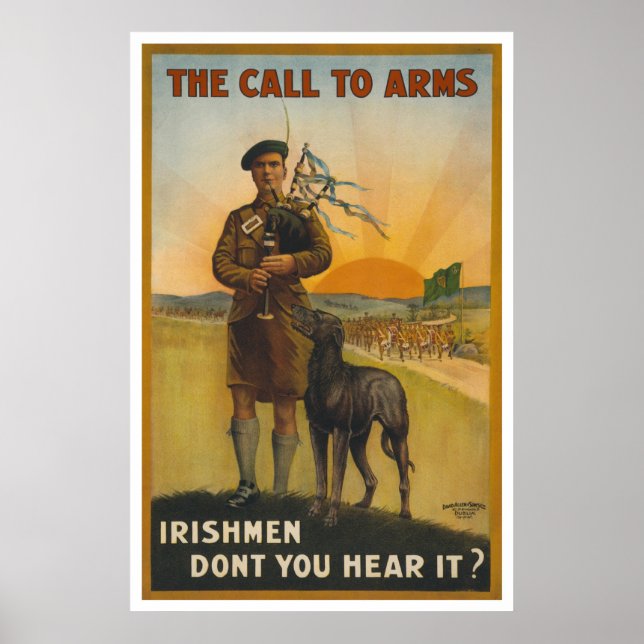 The call to arms, Irish world war Poster (Front)