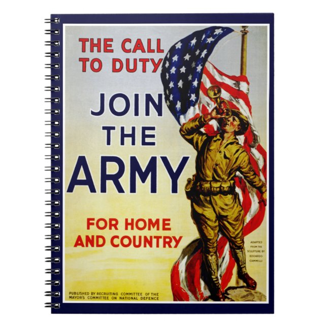 The Call to Duty ~ Join the Army Notebook (Front)