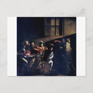 The Calling of Saint Matthew, Caravaggio Postcard