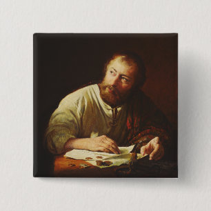 The Calling of Saint Matthew Fine Art 15 Cm Square Badge