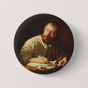 The Calling of Saint Matthew Fine Art 6 Cm Round Badge
