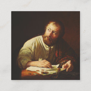 The Calling of Saint Matthew Fine Art Square Business Card