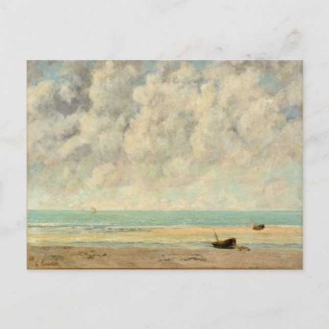 The Calm Sea Gustave Courbet Beach Print Postcard (Front)