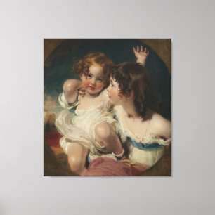 The Calmady Children (Emily, 1818–?1906, and Laura Canvas Print