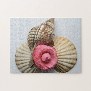 The Camellia And The Shells Jigsaw Puzzle
