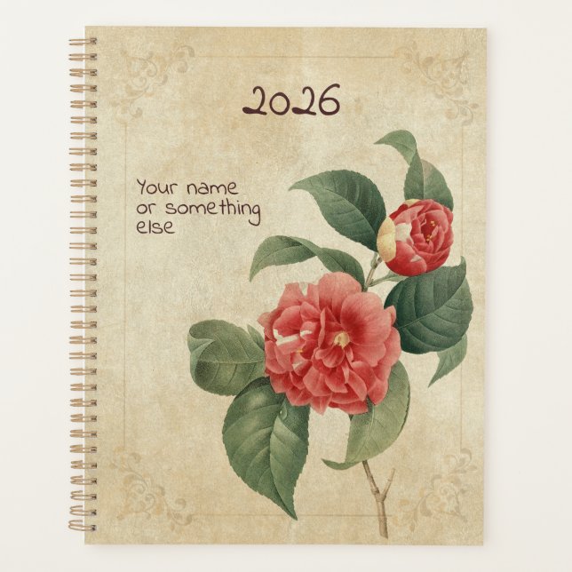 The Camellia Keeper Planner: Winter's Rose Edition Planner (Front)
