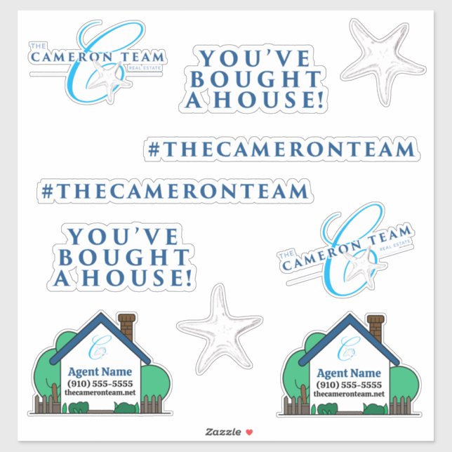 The Cameron Team Die Custom-Cut Vinyl Stickers (Sheet)