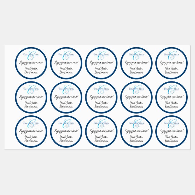 The Cameron Team Waterproof Thank You Stickers (Sheet)