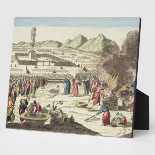 The camp of the Israelites and the sacrifice of th Plaque