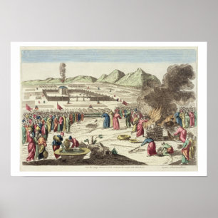 The camp of the Israelites and the sacrifice of th Poster