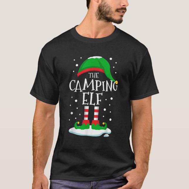 The Camping Elf Christmas Family Matching Xmas Cam T-Shirt (Front)