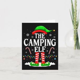 The Camping Elf Xmas Funny Matching Family Group C Card