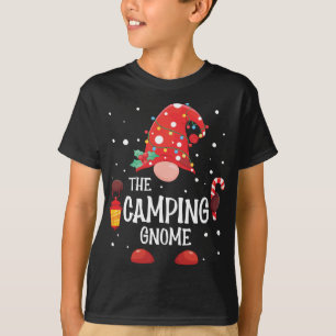 The Camping Gnome Matching Family Christmas Gnome  T-Shirt