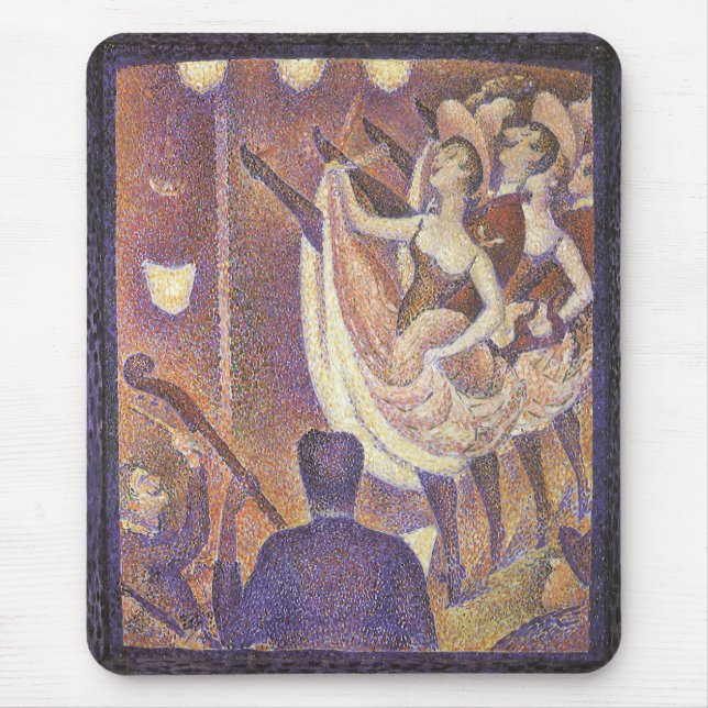 The Can Can Dance, Le Chahut by Georges Seurat Mouse Mat (Front)