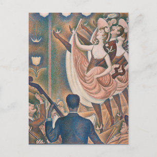 The Can-can Seurat Neo Impressionist Pointillist Postcard