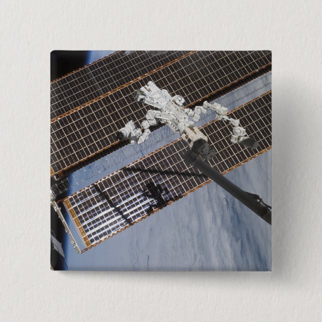 The Canadian-built Dextre robotic system 3 15 Cm Square Badge (Front)