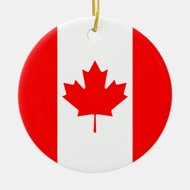 The Canadian Flag, Canada Ceramic Tree Decoration (Front)
