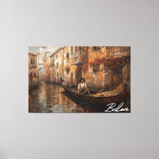 The Canal View, by artist Bella Catza Canvas Print