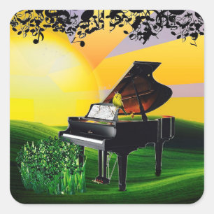 THE CANARY AT SUNRISE! SQUARE STICKER