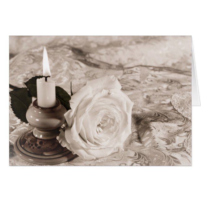 The candle and rose (Front Horizontal)