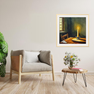 The Candle - Wrapped Canvas Print
