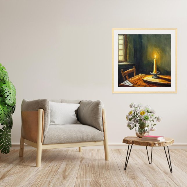 The Candle - Wrapped Canvas Print (The Candle
Original painting by Roger Smith)