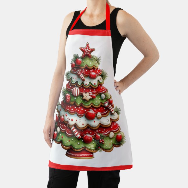 The Candy Cane Christmas Tree  Apron (Insitu)