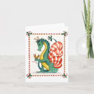 The Candy Cane Dragon Holiday Card