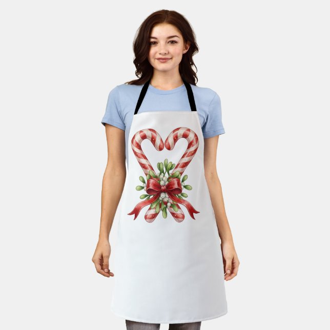The Candy Cane Heart Apron (Worn)