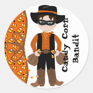 The Candy Corn Bandit Classic Round Sticker