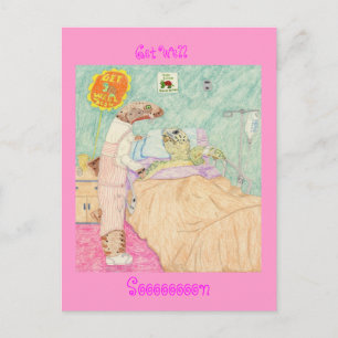 The Candy Striper And Her Patient Postcard