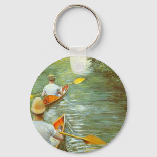 The Canoes, Perissoires by Gustave Caillebotte Key Ring