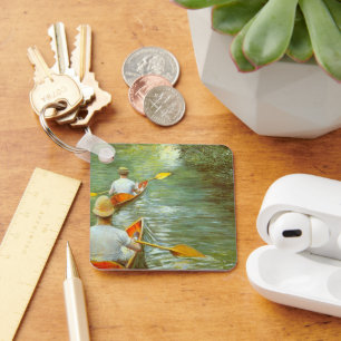 The Canoes, Perissoires by Gustave Caillebotte Key Ring