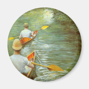 The Canoes, Perissoires by Gustave Caillebotte Magnet