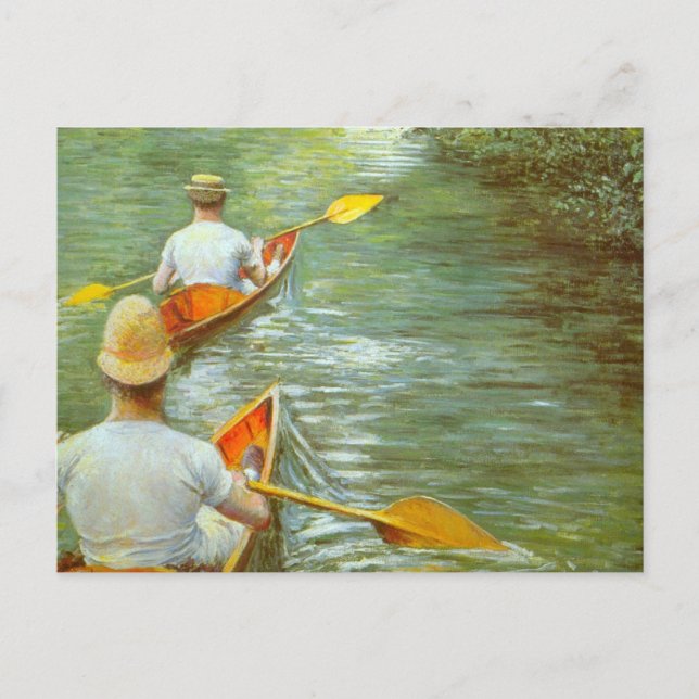 The Canoes, Perissoires by Gustave Caillebotte Postcard (Front)