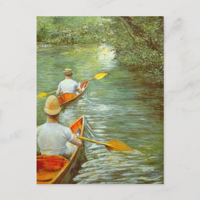 The Canoes, Perissoires by Gustave Caillebotte Postcard (Front)