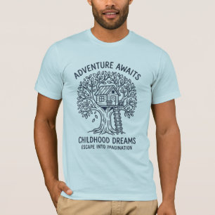 The Canopy Retreat Minimalist Treehouse Graphic T-Shirt
