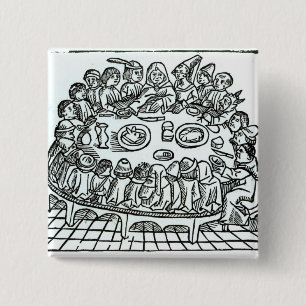 The Canterbury Pilgrims 15 Cm Square Badge