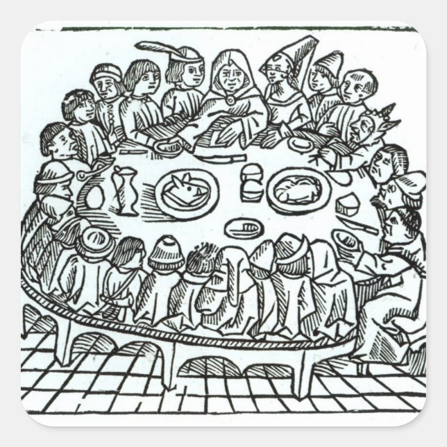 The Canterbury Pilgrims Square Sticker (Front)