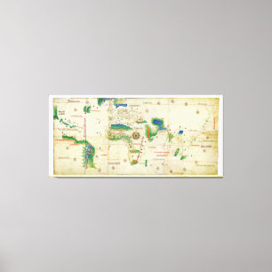 The Cantino Planisphere World Map (1502) Canvas Print