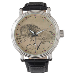 THE CAPE LION LYING DOWN, Brown Sepia Monogram Watch