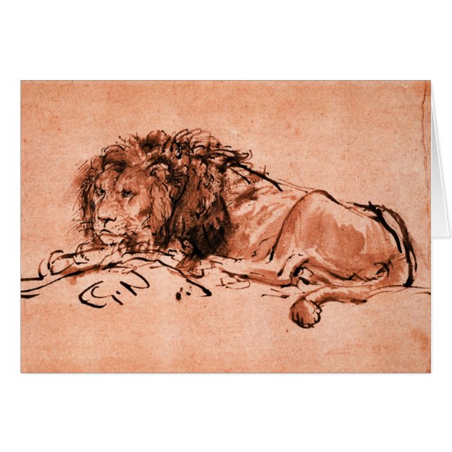 THE CAPE LION LYING DOWN ,Pink Black (Front Horizontal)