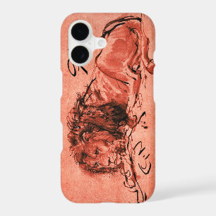 THE CAPE LION LYING DOWN, Pink ,Black Monogram