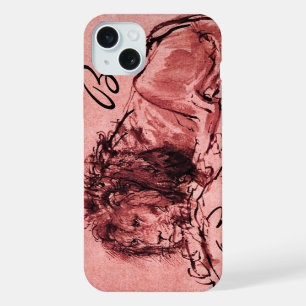 THE CAPE LION LYING DOWN, Pink ,Black Monogram iPhone 15 Plus Case