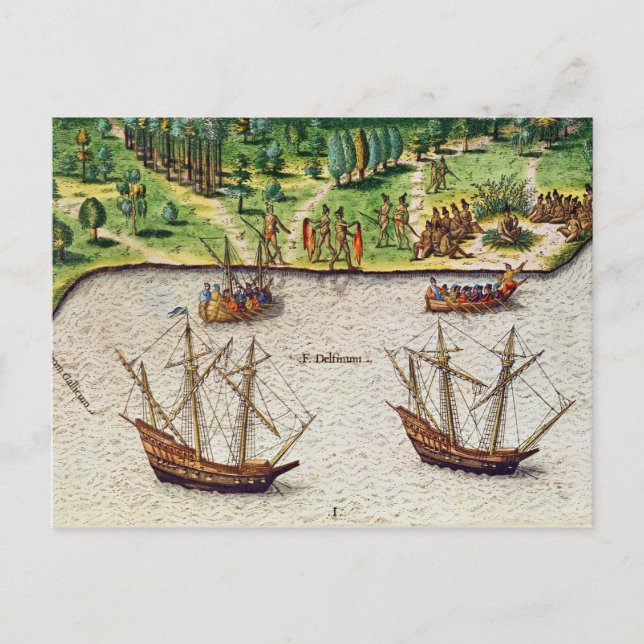 The Cape of Florida  and the Dolphin River Postcard (Front)