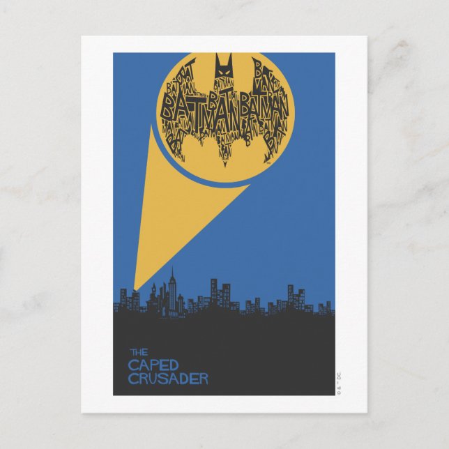 The Caped Crusader Postcard (Front)