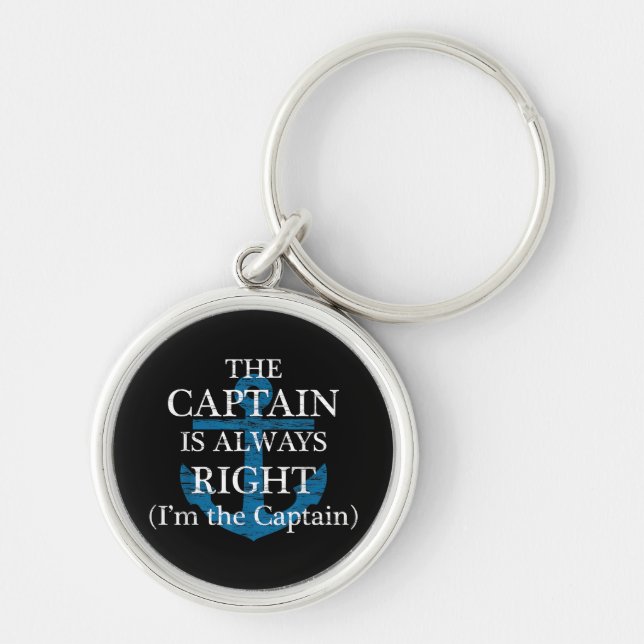 The Captain Is Always Right and I'm The Captain  F Key Ring (Front)