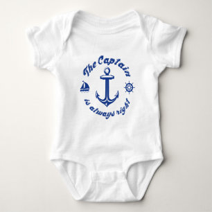 The Captain Is Always Right Baby Bodysuit